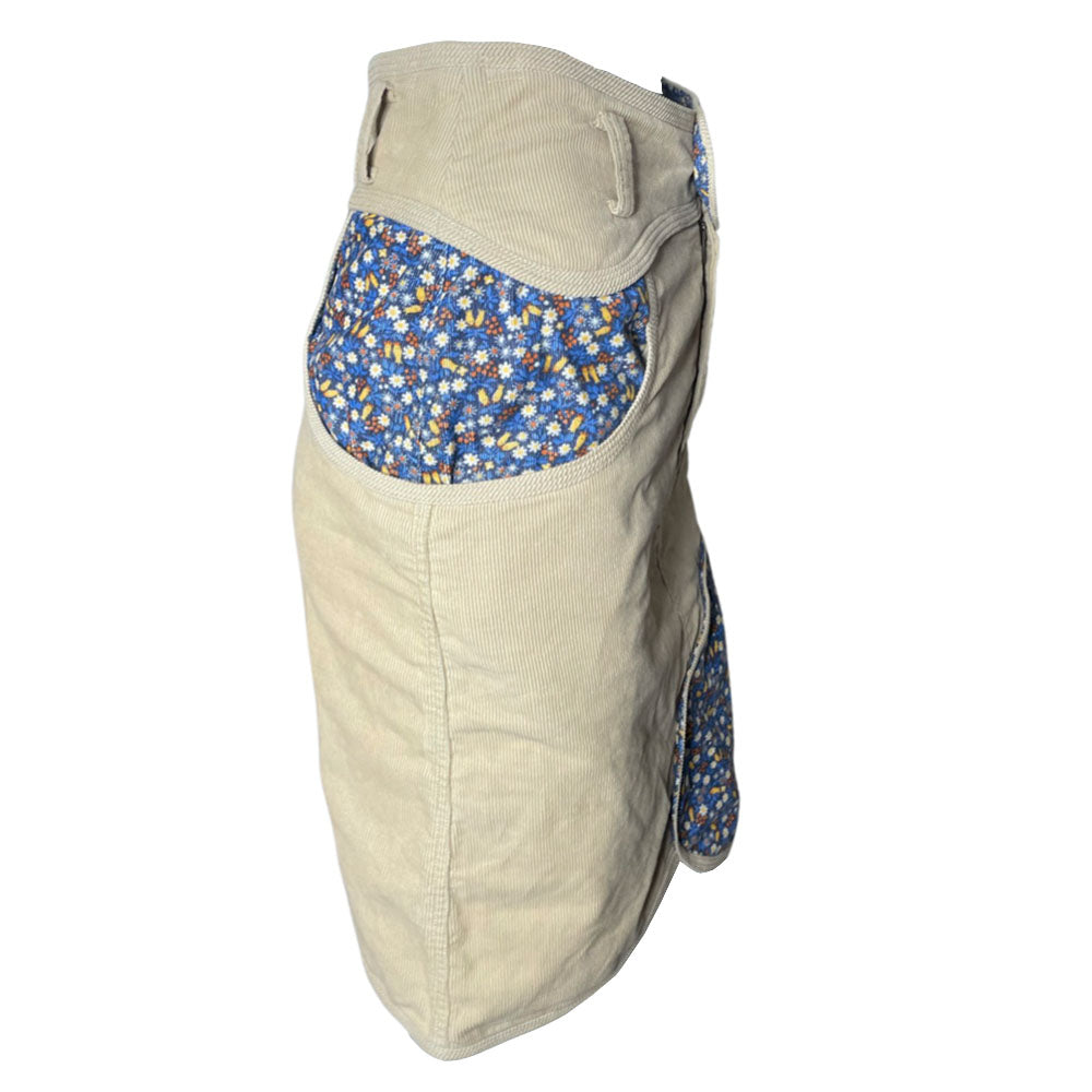 Tsumori Chisato Corduroy Patchwork Pocket Skirt - S