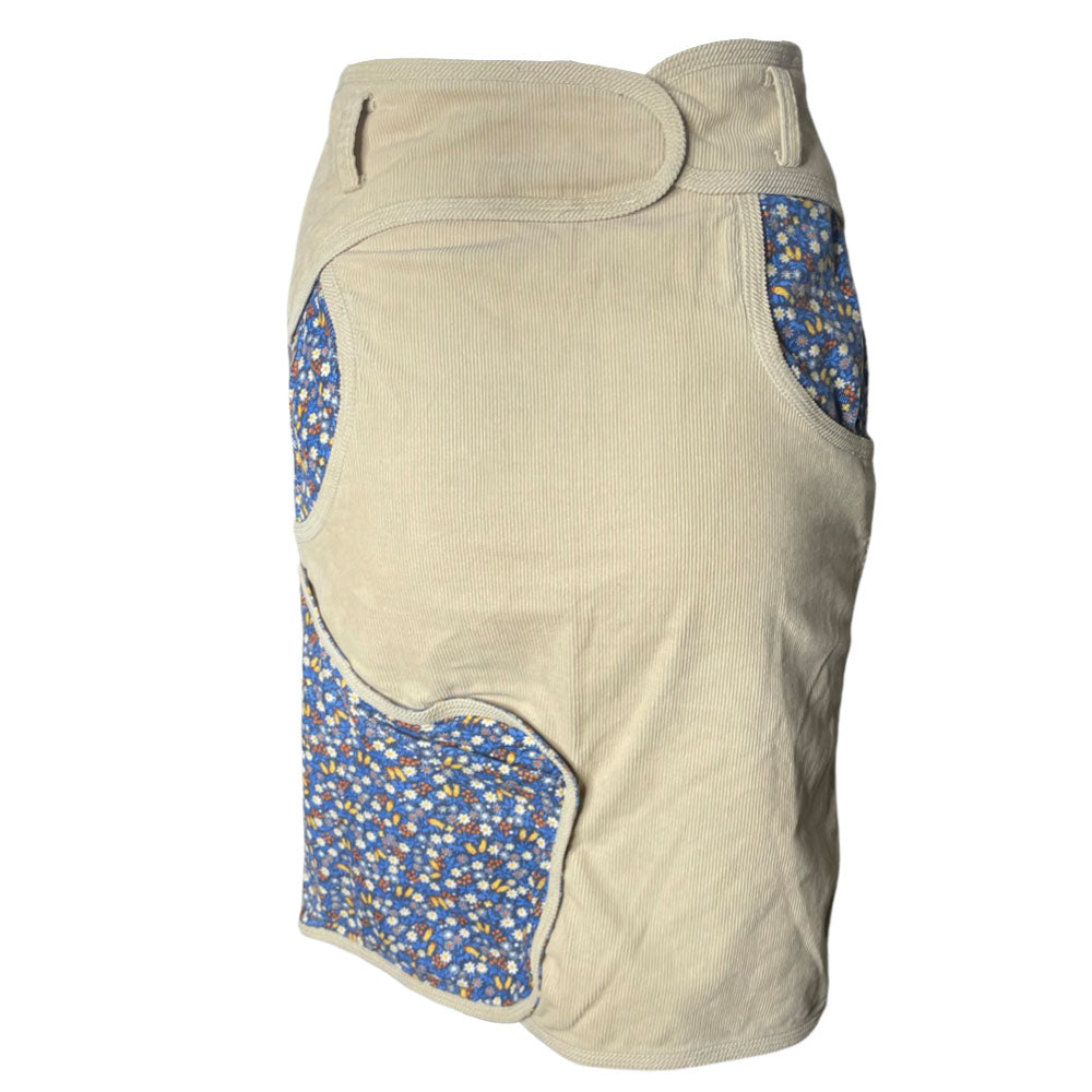 Tsumori Chisato Corduroy Patchwork Pocket Skirt - S
