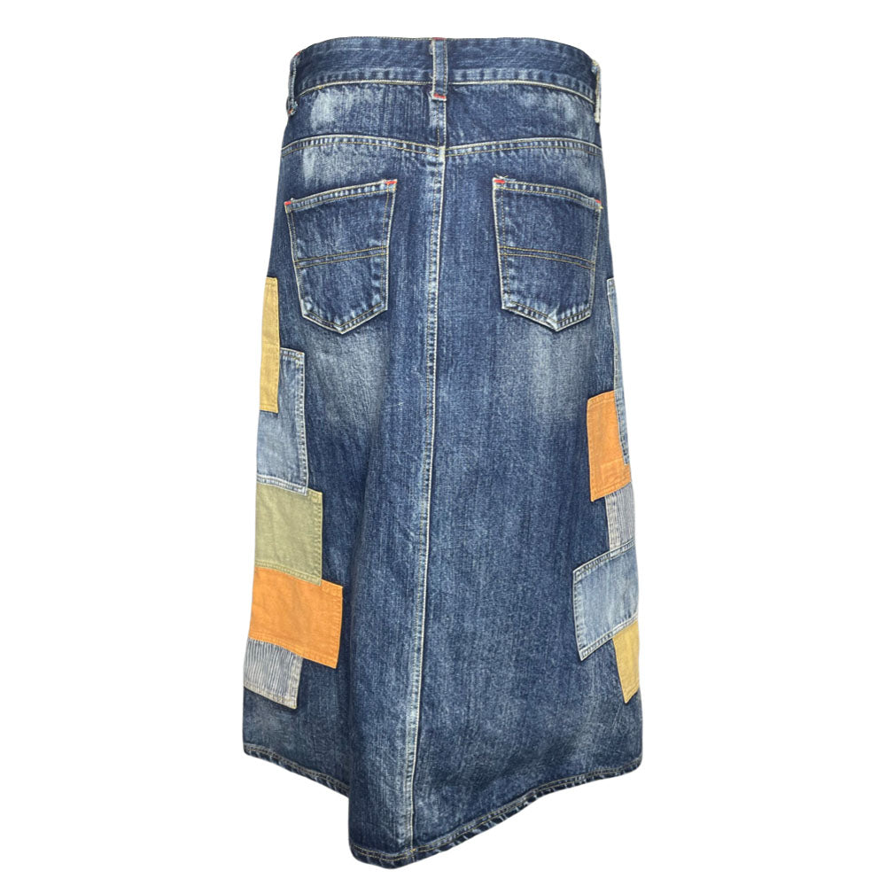 Vintage Patchwork Denim Skirt
