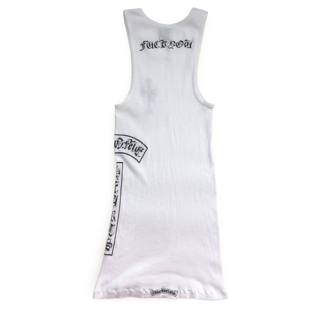 Chrome Hearts Swarovski Crystal Fuck You Tank - M