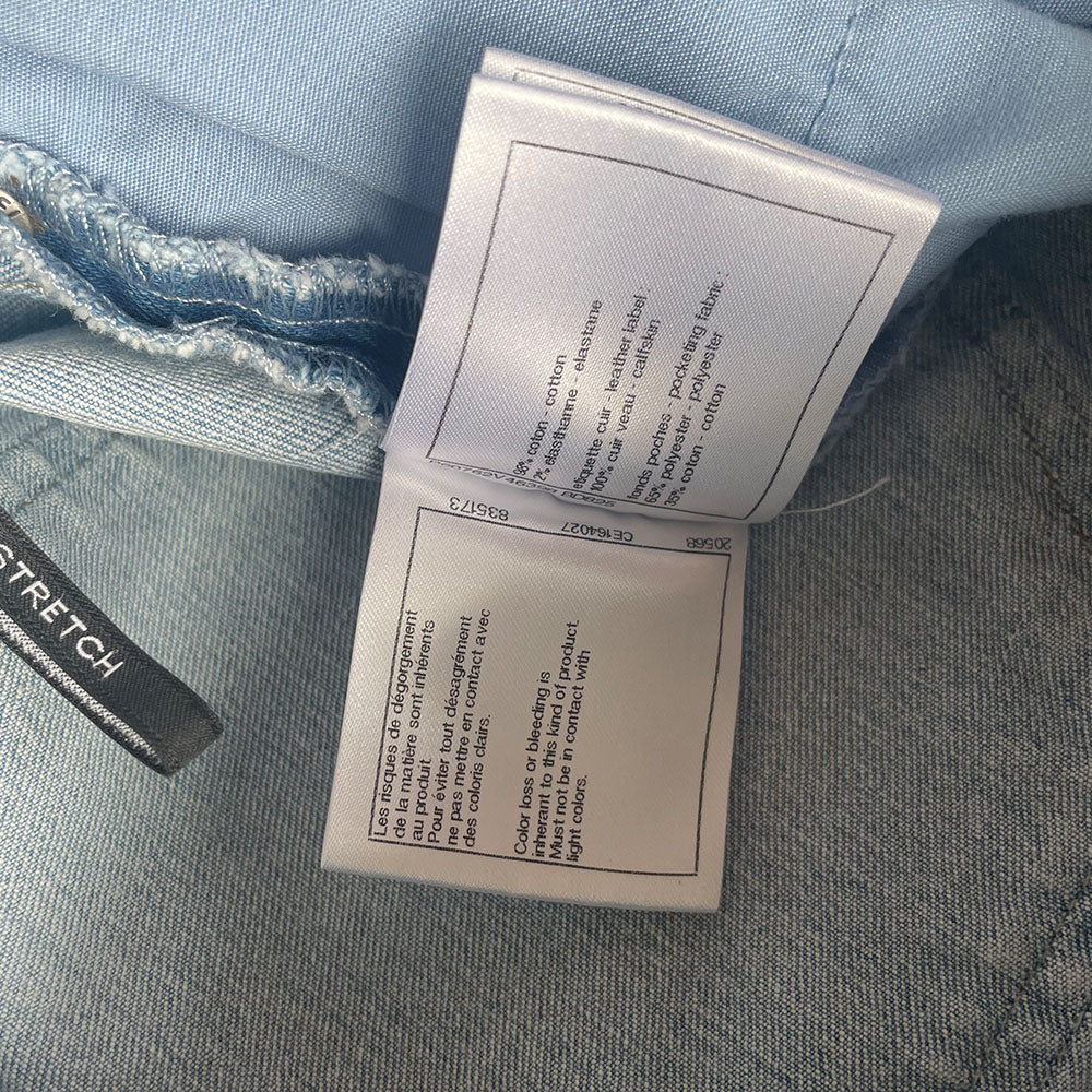 Chanel Chain Link Print Skinny Jeans - 42