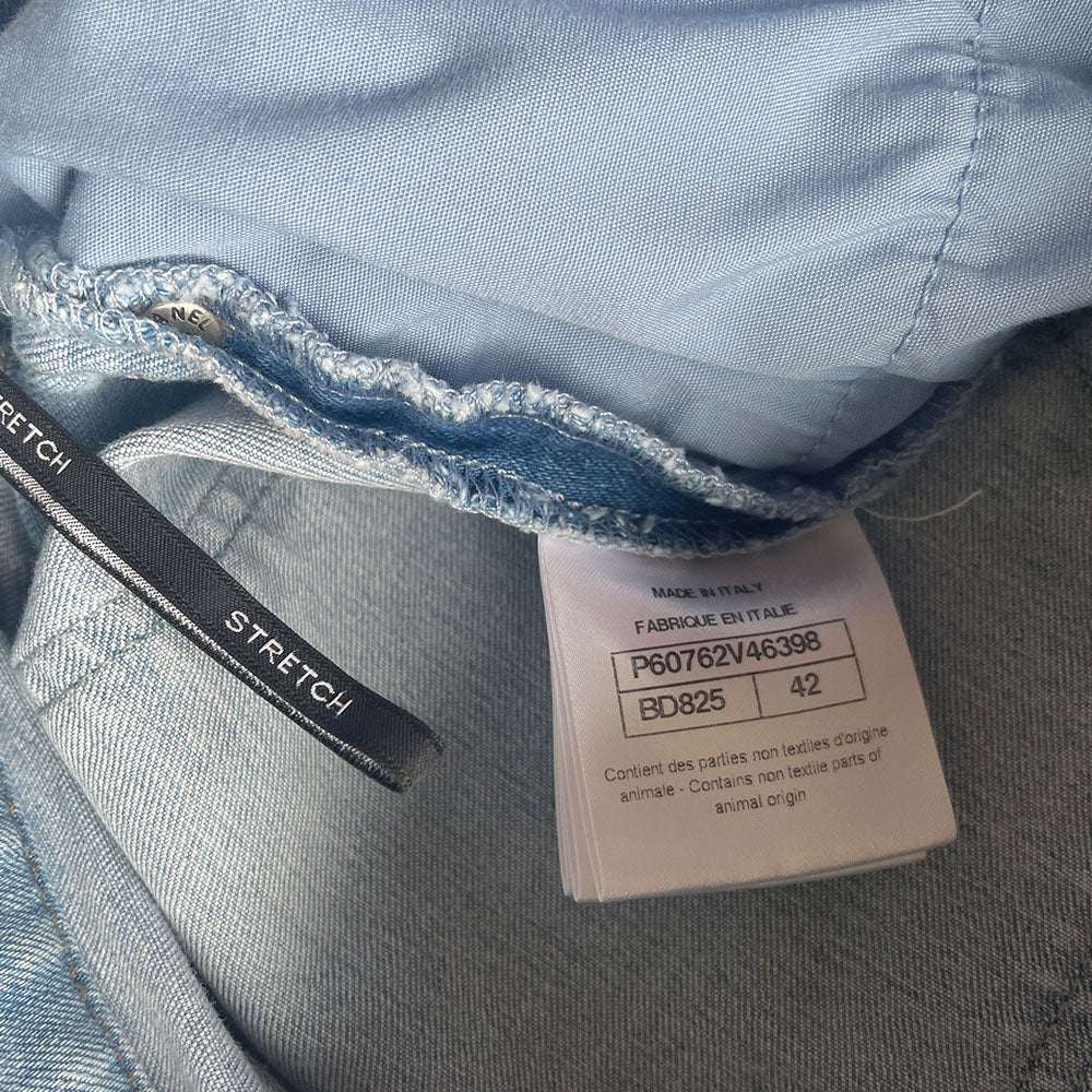 Chanel Chain Link Print Skinny Jeans - 42