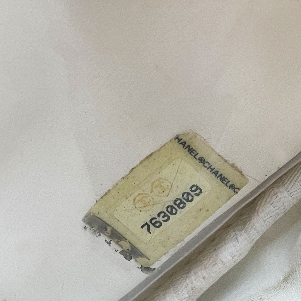 Chanel sky blue blue terry towel flap bag Karl Lagerfeld for Chanel 2002 with all over boxed cc logo embossed terry cloth flap bag with bold white acrylic chain strap, white cc front logo at flap, white zipper closure, white leather lining with one pvc pocket and 1 slip pocket. Made in Italy