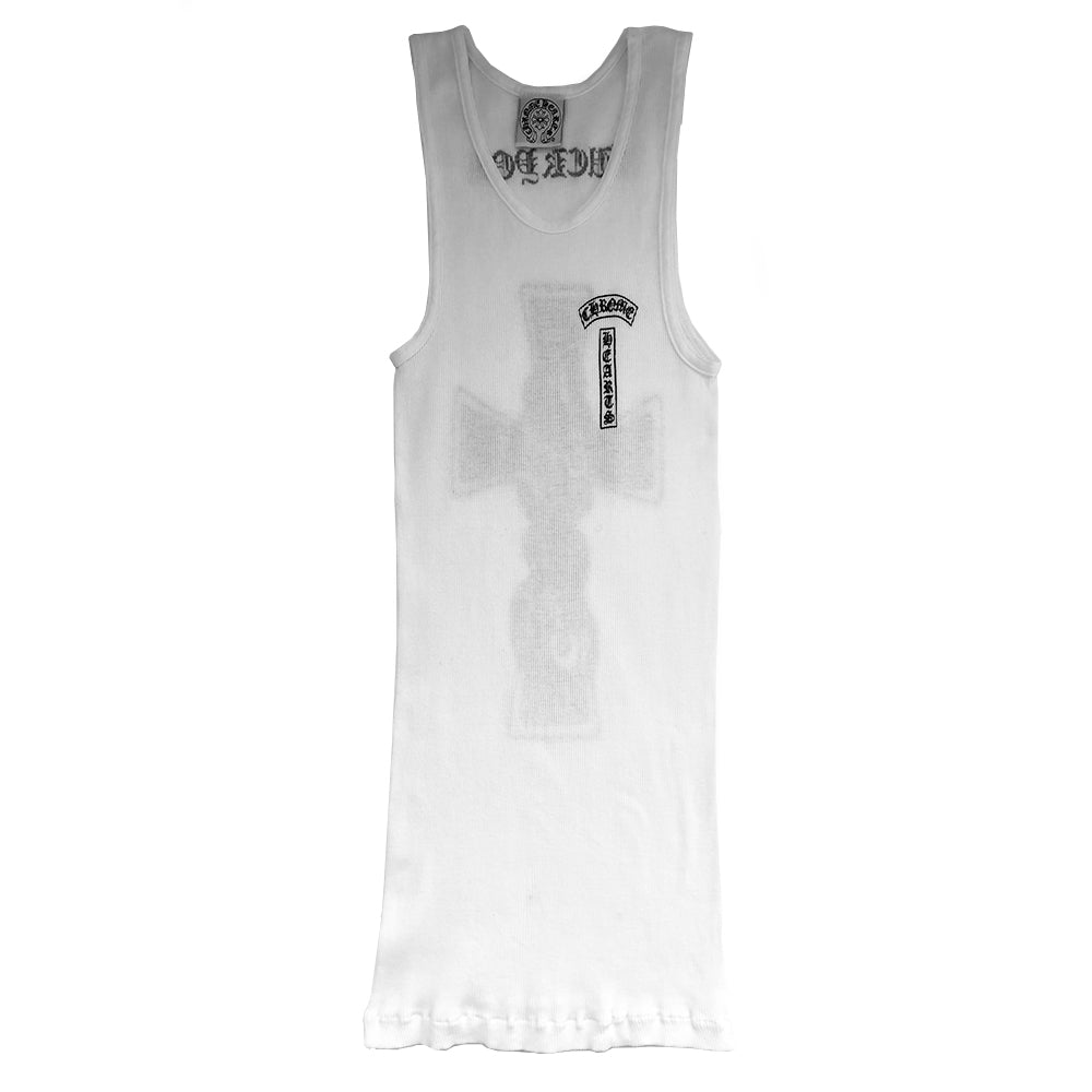 Chrome Hearts Cross Fuck You Rib Knit Tank - S