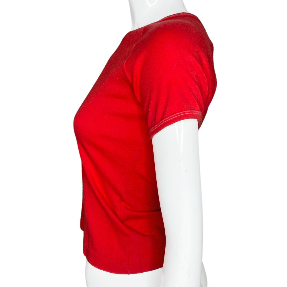 Courreges Short Sleeve Logo Baby Tee - S