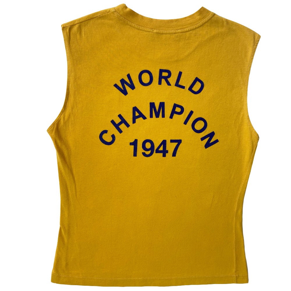 Christian Dior Yellow J’Adore Dior 1947 World Champion Tank - M