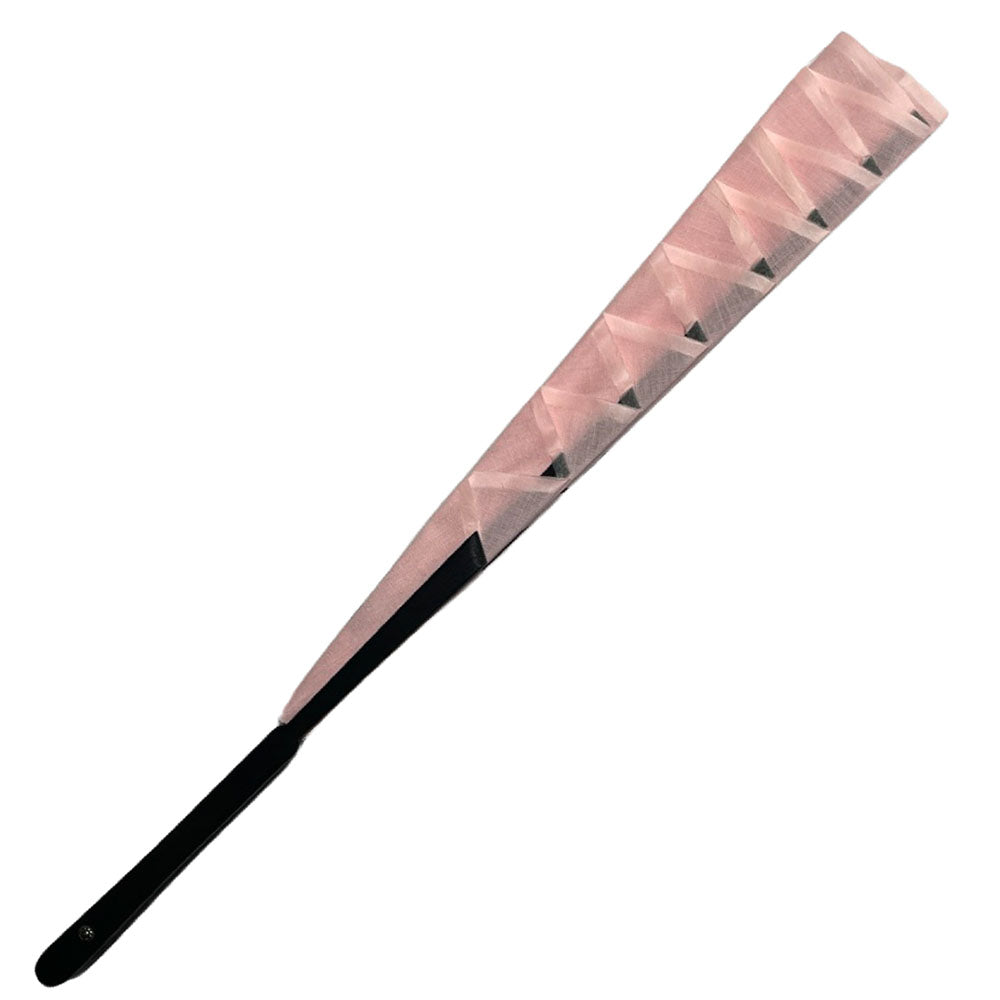 Christian Dior Folding Hand Fan Christian Dior logo printed stiff fabric Dior hand fan in pink with black bamboo. Made in France