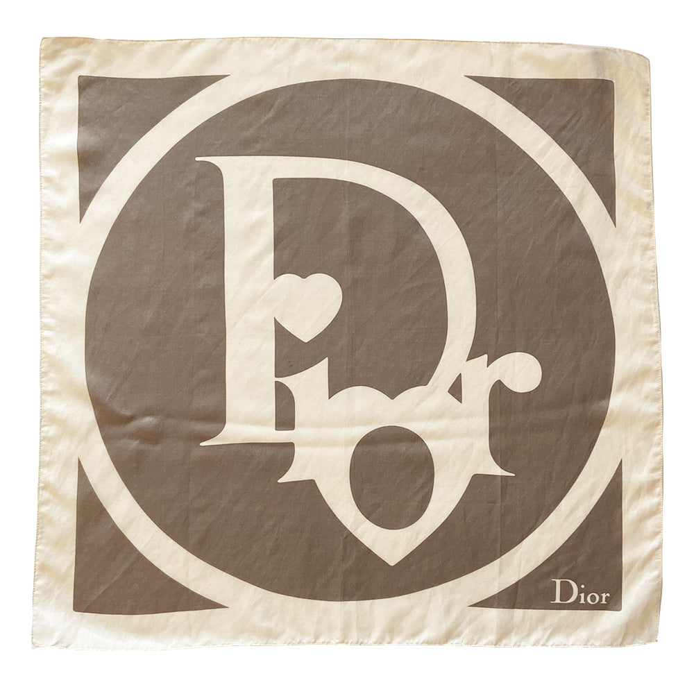 Christian Dior Heart Logo Scarf