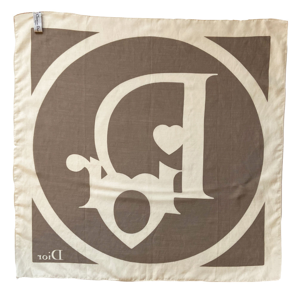 Christian Dior Heart Logo Scarf