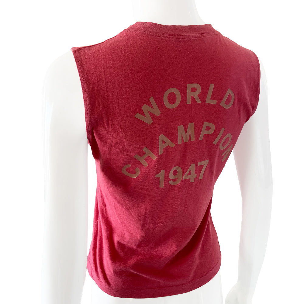 Christian Dior Red J’Adore Dior 1947 World Champion Sleeveless Tee - M