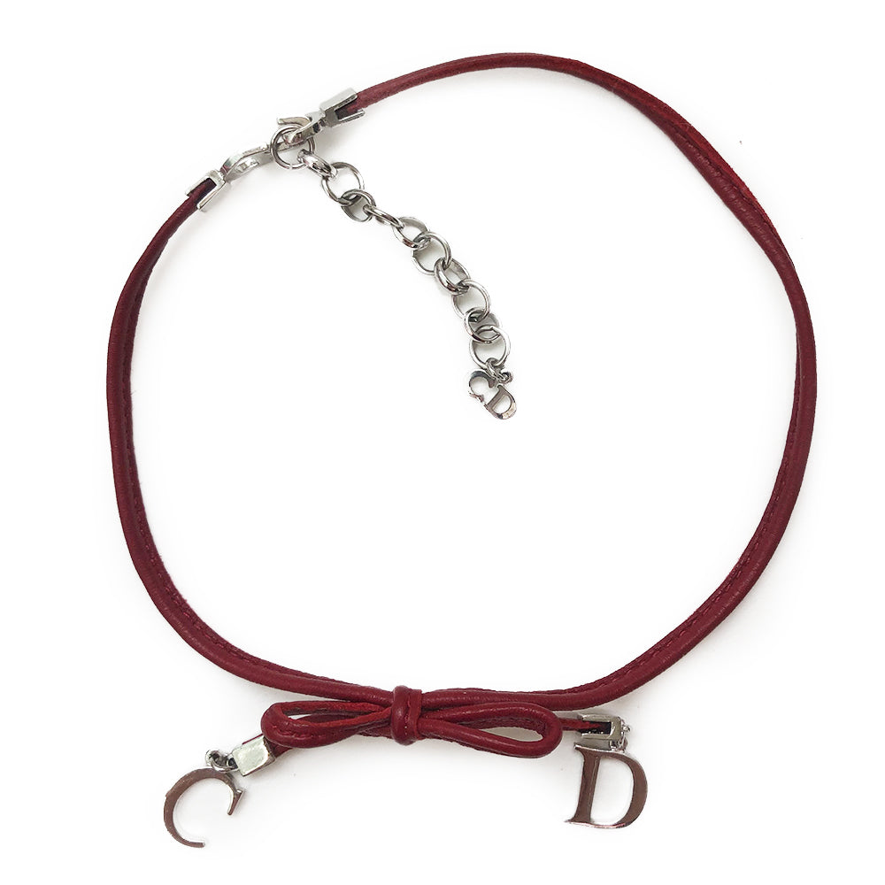 christian dior by john galliano bow letter choker