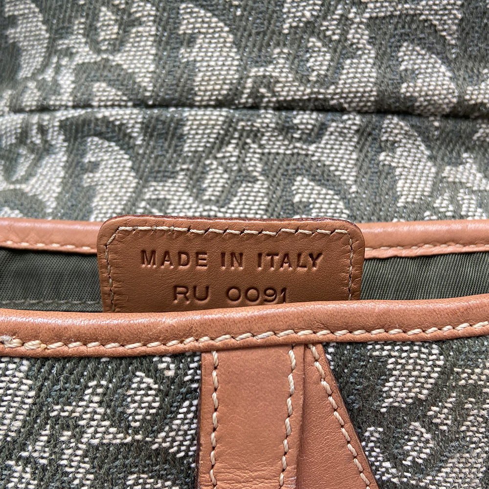 Christian Dior Green Diorissimo Monogram Canvas Saddle Bag