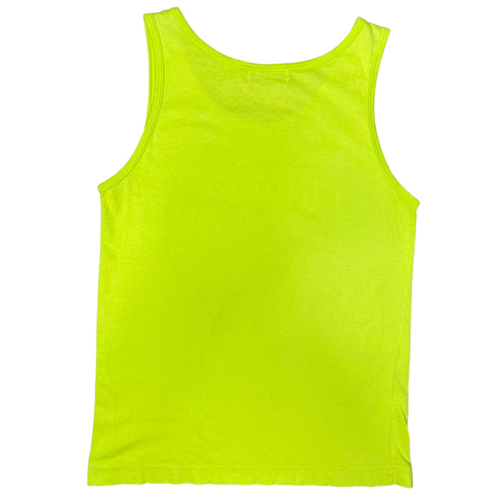 Fiorucci Logo Tank Top Circa 1990's Lime green tank top with "Fiorucci Italy" logo in contrast white lettering.