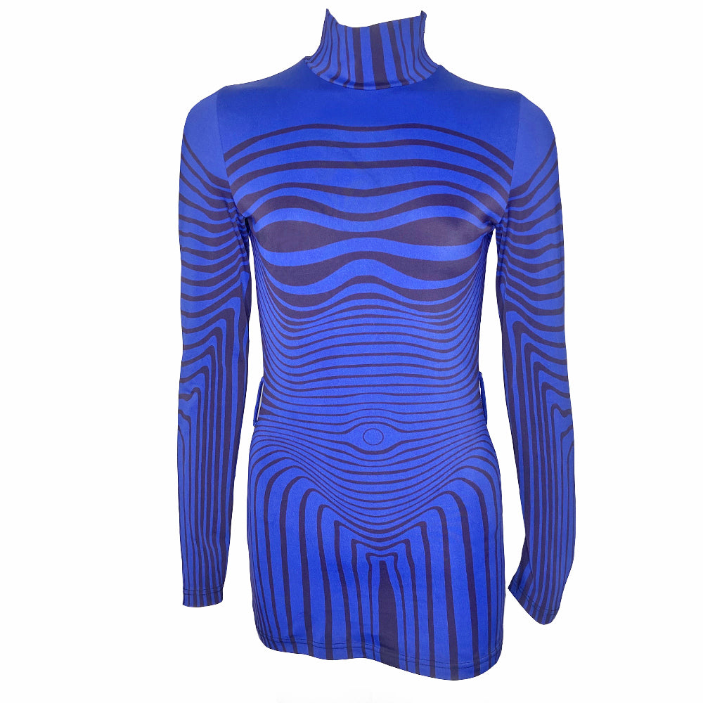 Jean Paul Gaultier Cyber Baba Long Sleeve Dress - 40