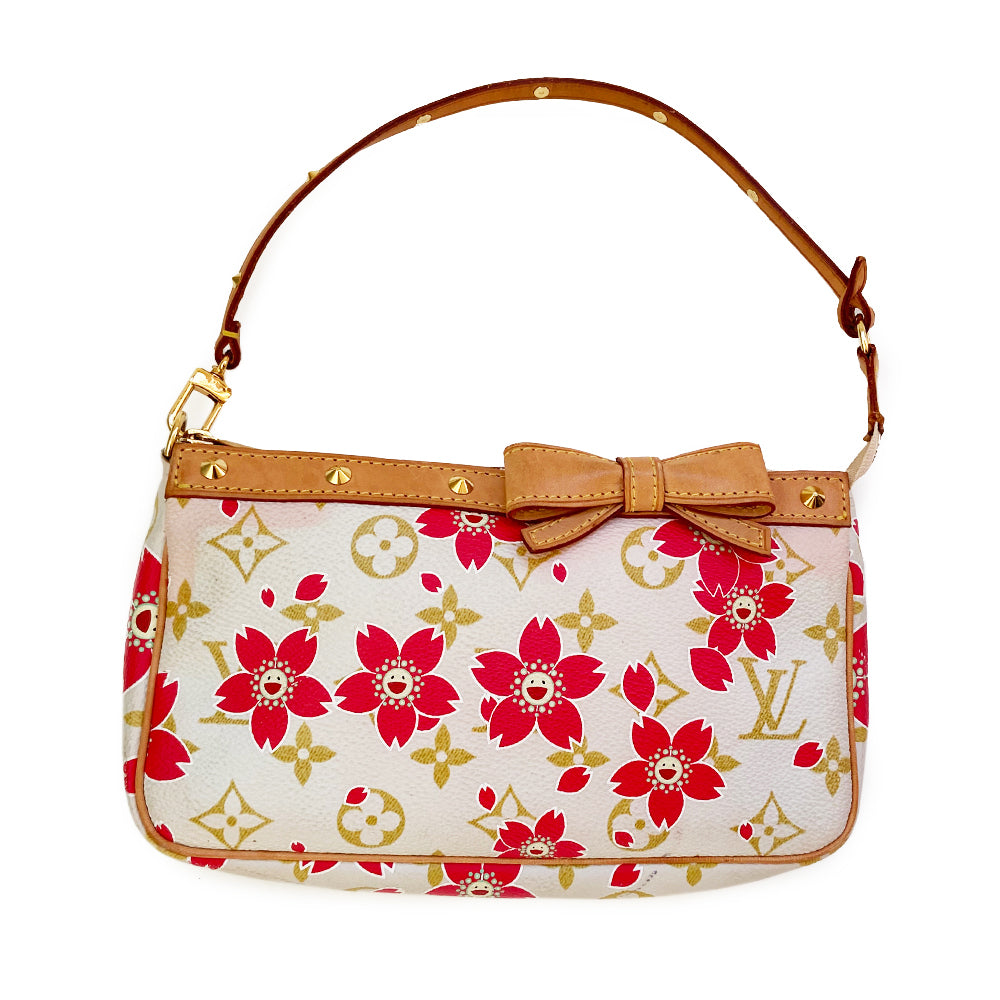 Limited Edition Louis Vuitton Murakami White Cherry Blossom Pochette