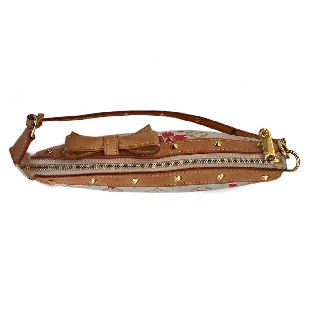 Limited Edition Louis Vuitton Murakami White Cherry Blossom Pochette