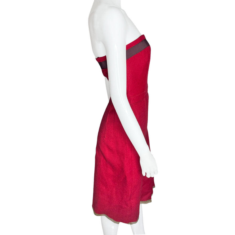 Prada Strapless Wool Dress - FR38