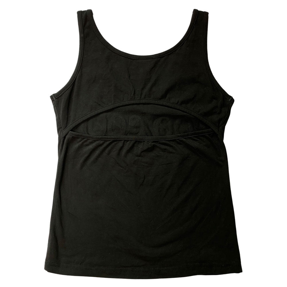 D & G Too Cool for School tank top with caviar beads and crystal embellished lettering with D & G logo at front. Cut out detail in back. Made in Italy