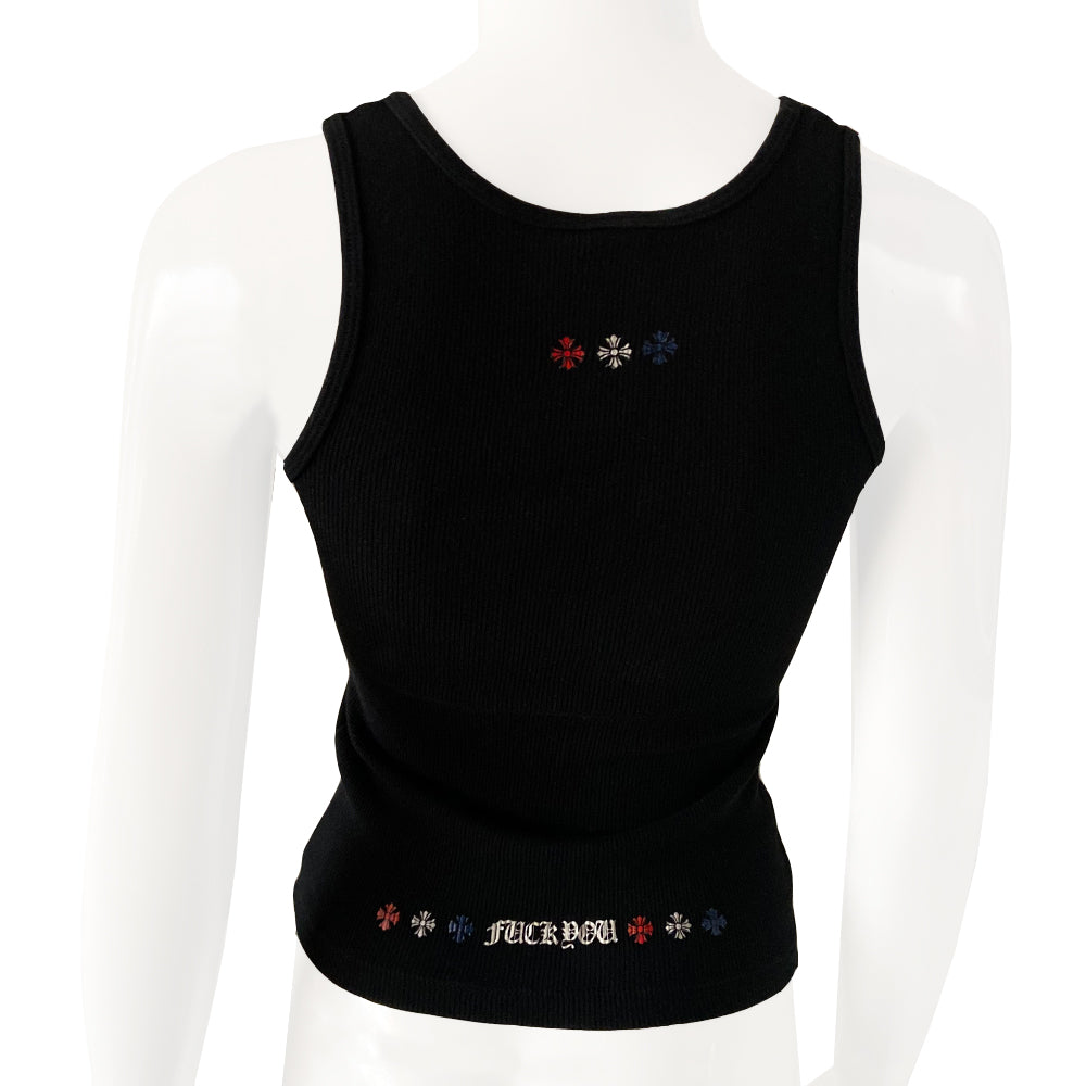 Chrome Hearts Black Stars and Stripes Fuck You Tank - M