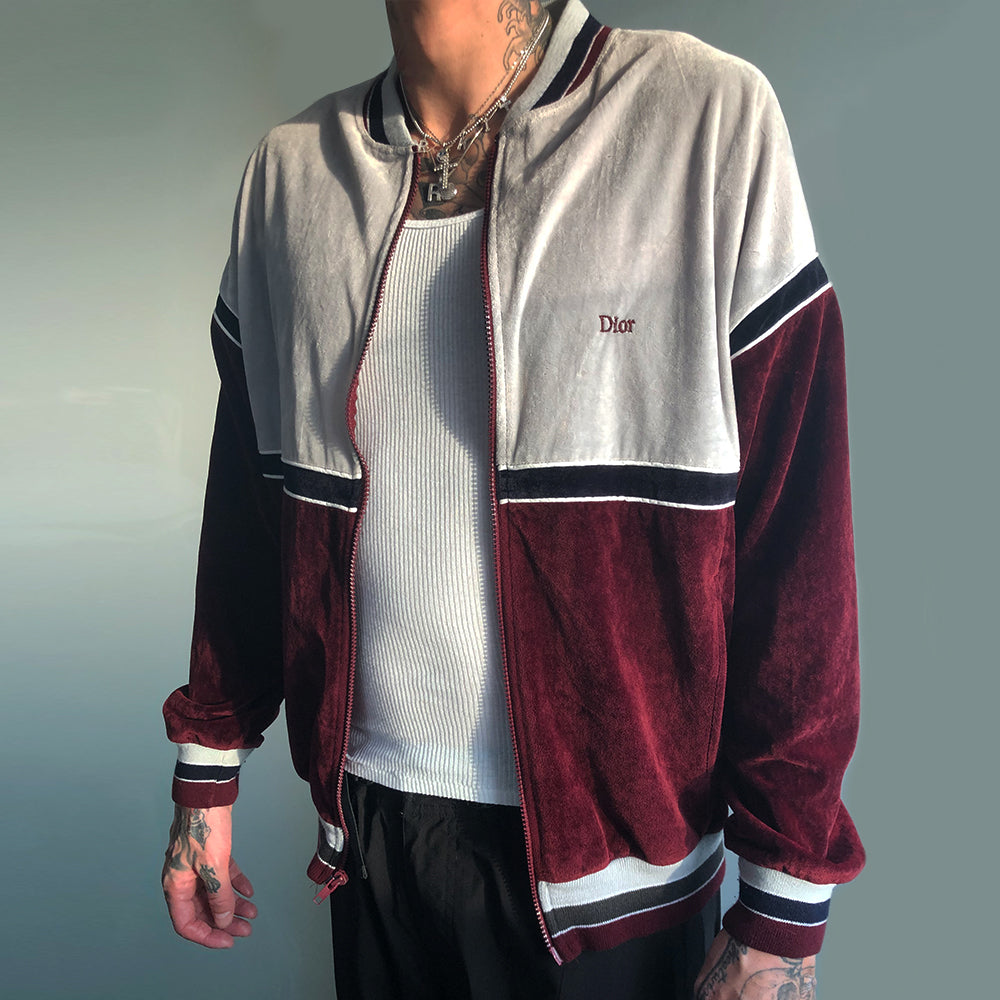 Christian Dior Velour Zip Jacket - L