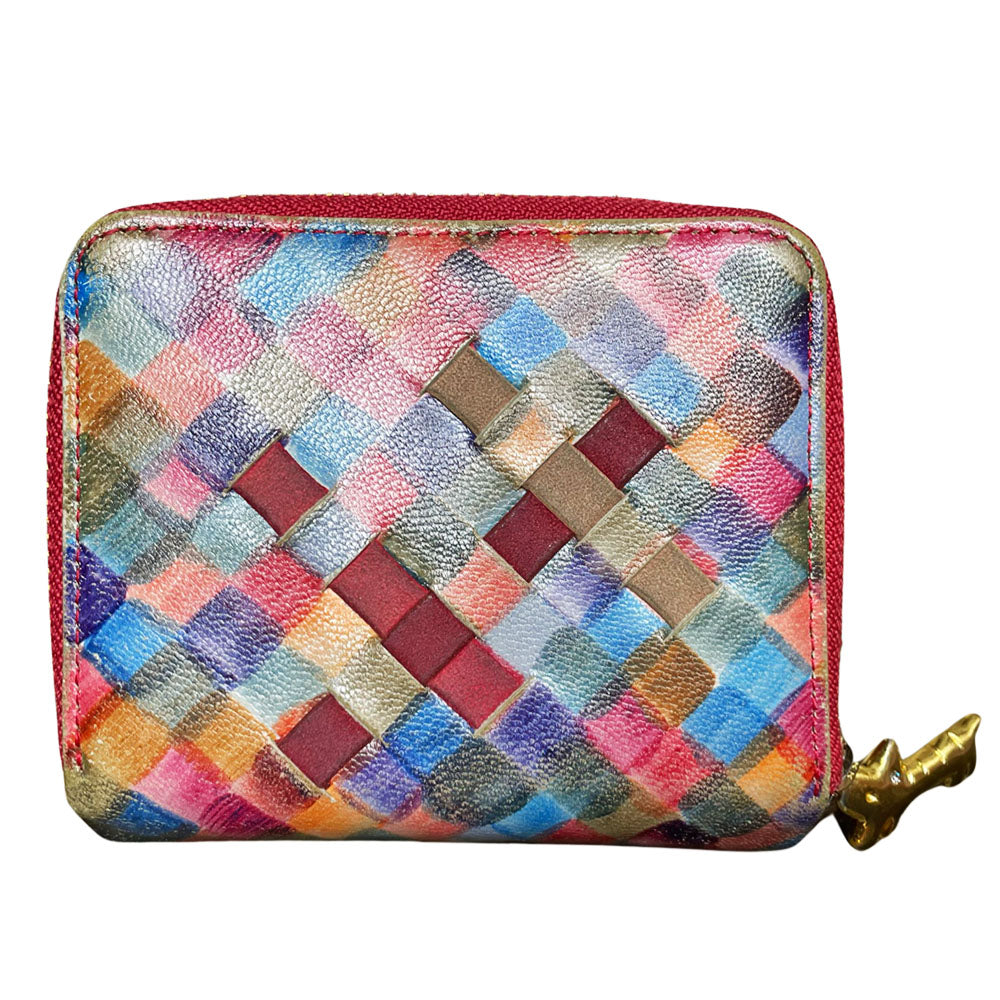 Tsumori Chisato Woven Leather Zip Wallet