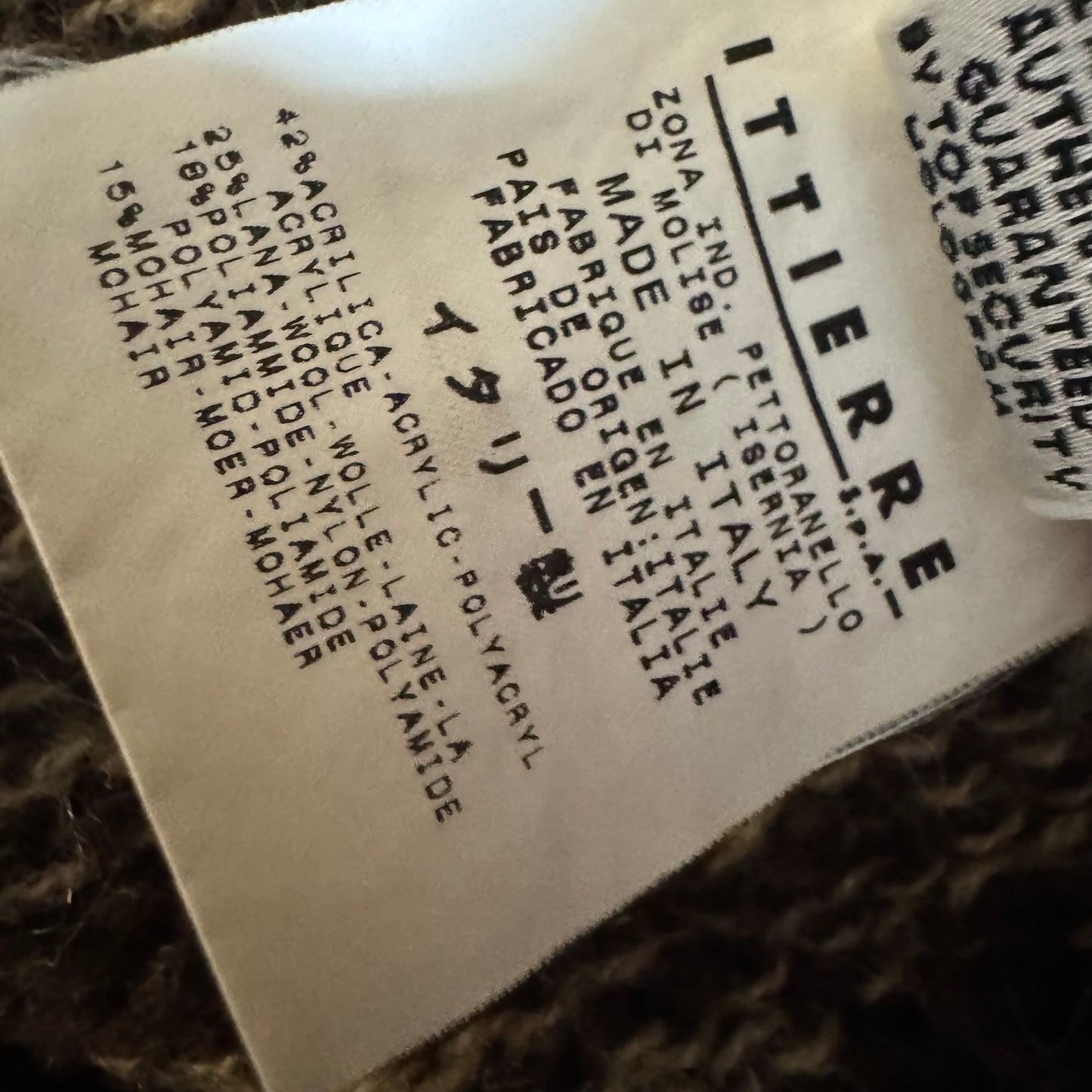 D&G DOLCE AND GABBANA BROWN OMBRE WOOL LOGO PATCH MENS KNIT SWEATER