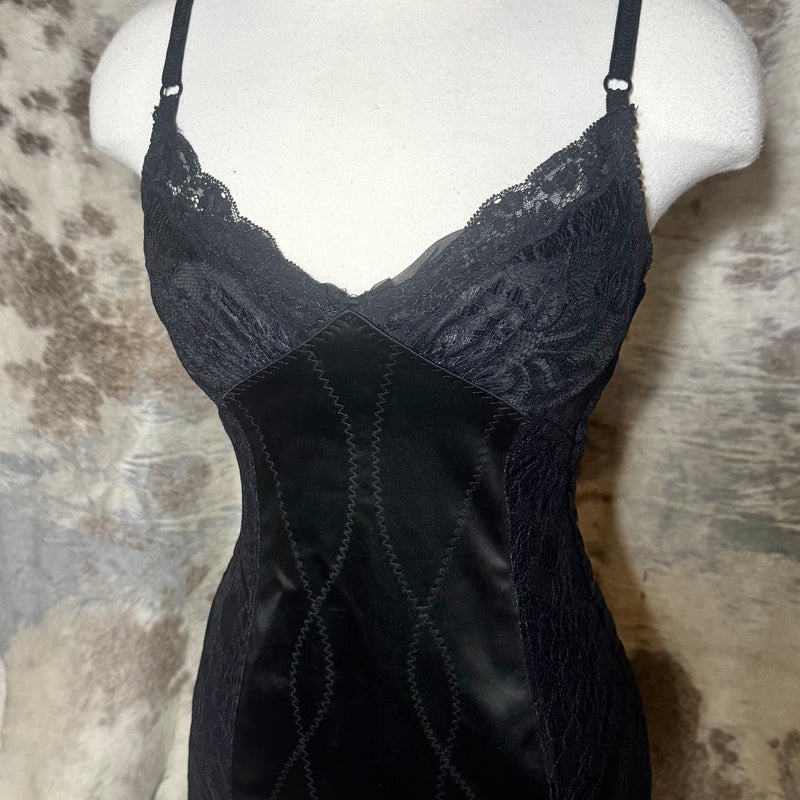 2000s DOLCE & GABBANA LACE SATIN CORSET SIDE LACING DRESS