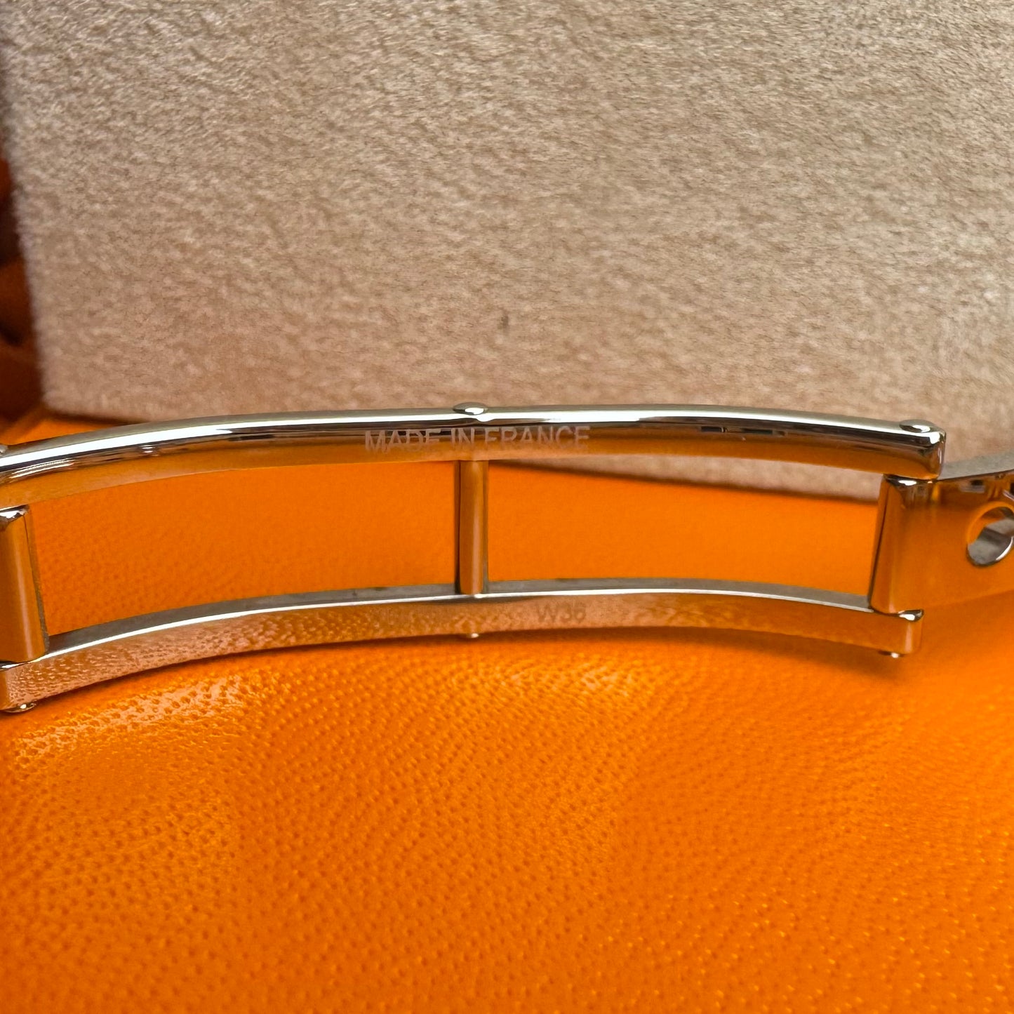 HERMES STAINLESS SILVER KELLY WATCH LINK BRACELET