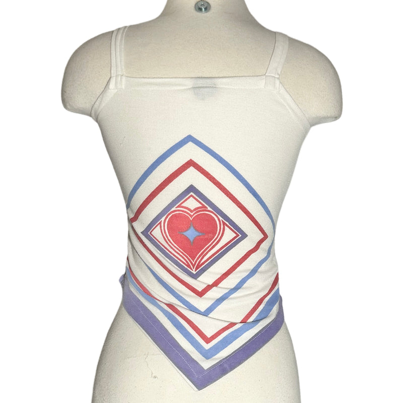 1970s Heart Chevron Tank