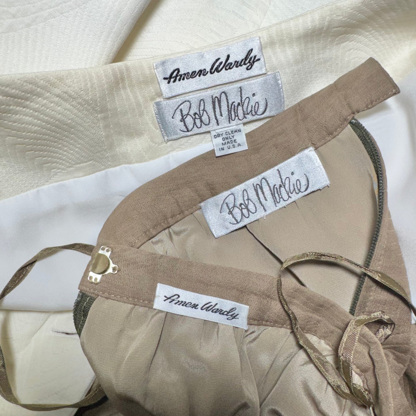 1990 BOB MACKIE TASSEL FRINGE SKIRT SUIT SET RUNWAY DOCUMENTED AMEN WARDY