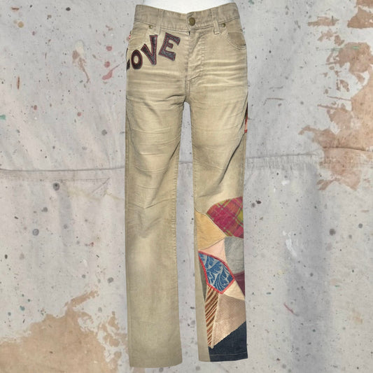 2000s Miss Sixty Corduroy patchwork pants