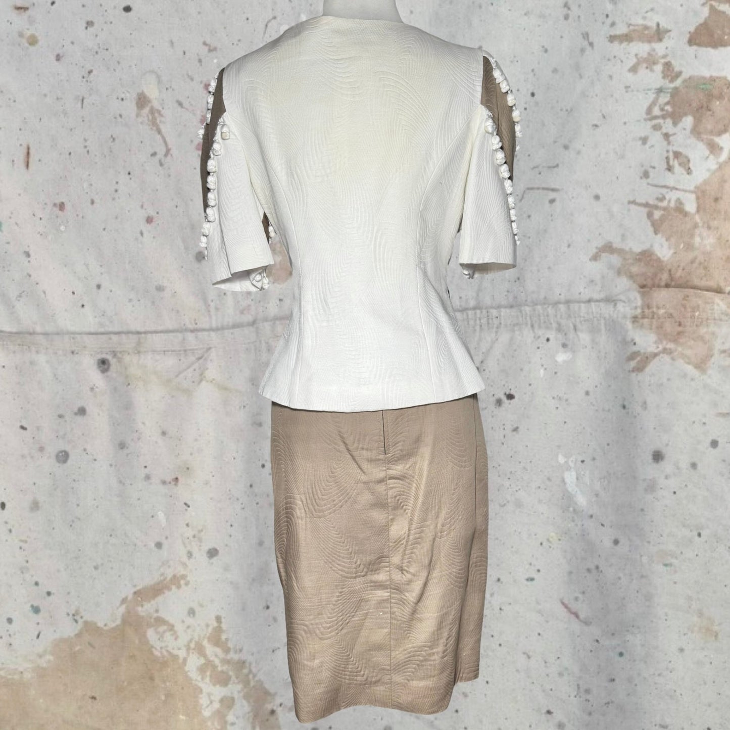 1990 BOB MACKIE TASSEL FRINGE SKIRT SUIT SET RUNWAY DOCUMENTED AMEN WARDY