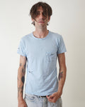 1950s Baby Blue Distressed Pocket Tee