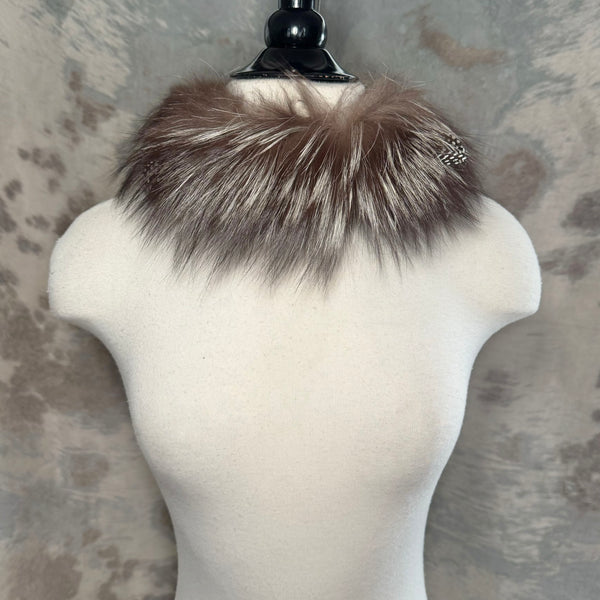 80's Givenchy Fur & Feather Tie Collar