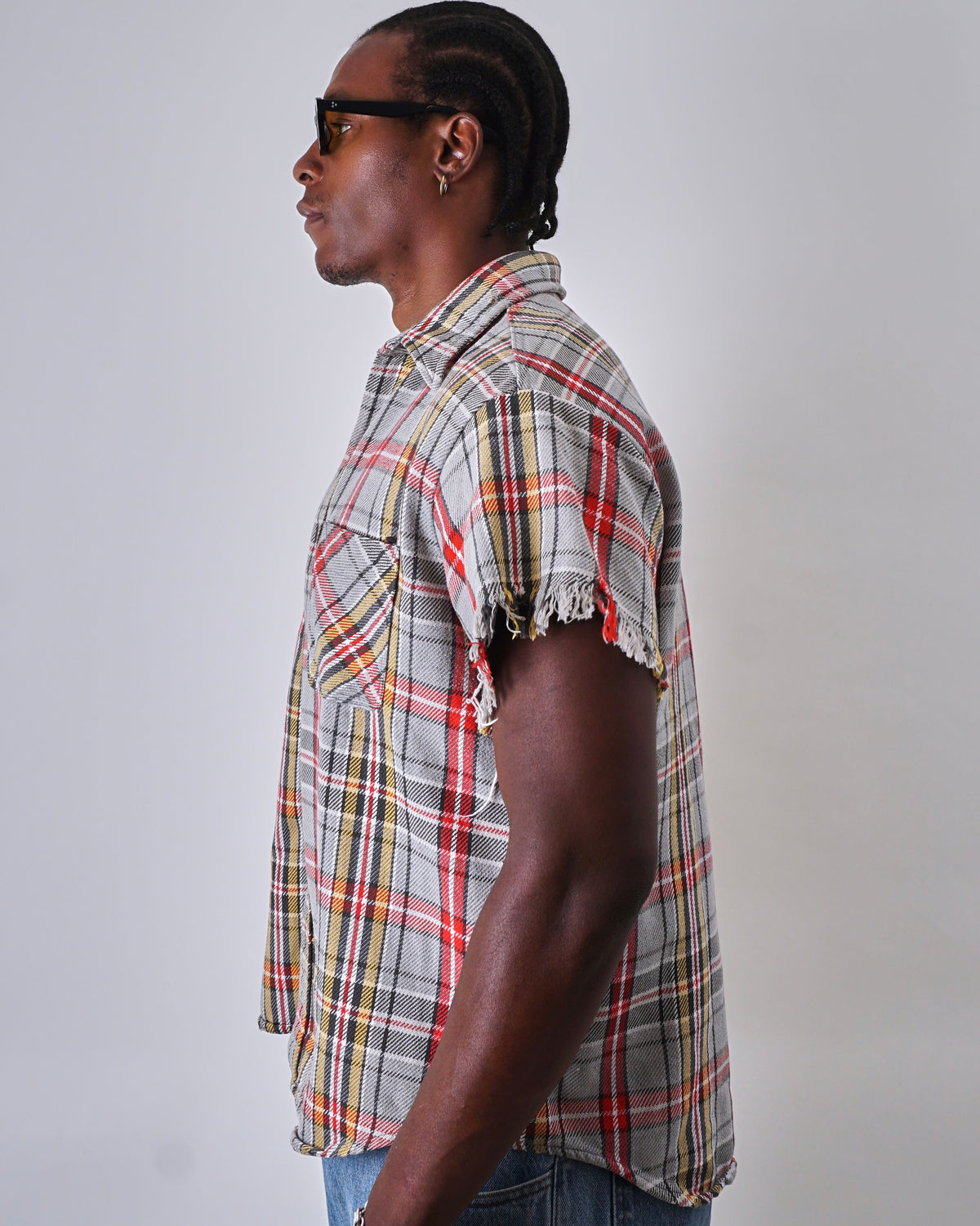 1970s Big Mac Cutoff Flannel Shirt