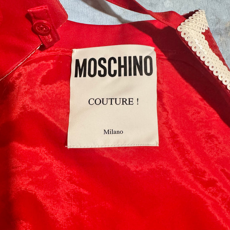 2016 MOSCHINO COUTURE SHOP SEQUIN CROPPED TOP