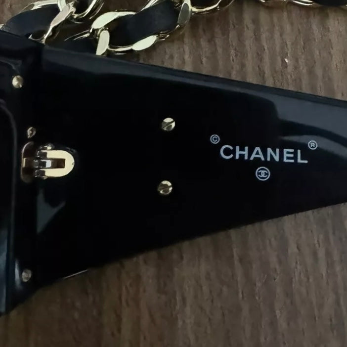 DERRICK CHANEL FW 1992 RUNWAY CHAIN SHEILD GLASSES 0027 90