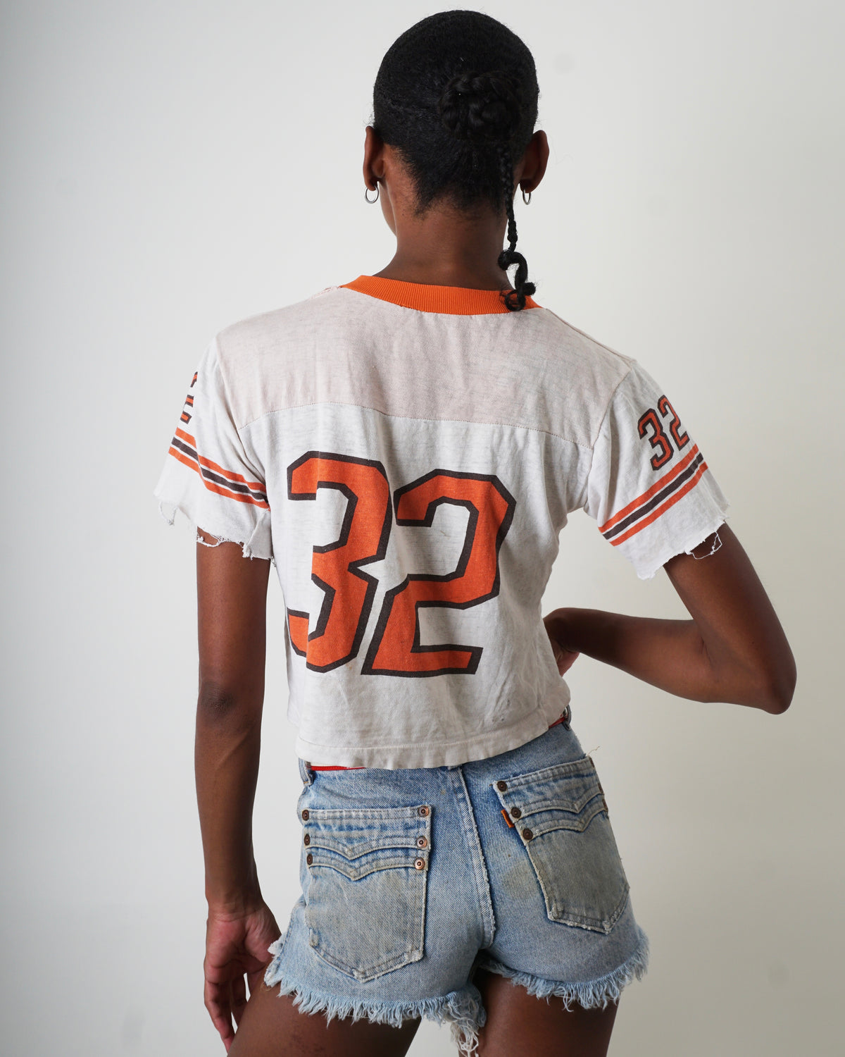 1950s Cropped 32 Ringer Tee Shirt