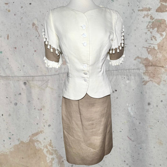 1990 BOB MACKIE TASSEL FRINGE SKIRT SUIT SET RUNWAY DOCUMENTED AMEN WARDY