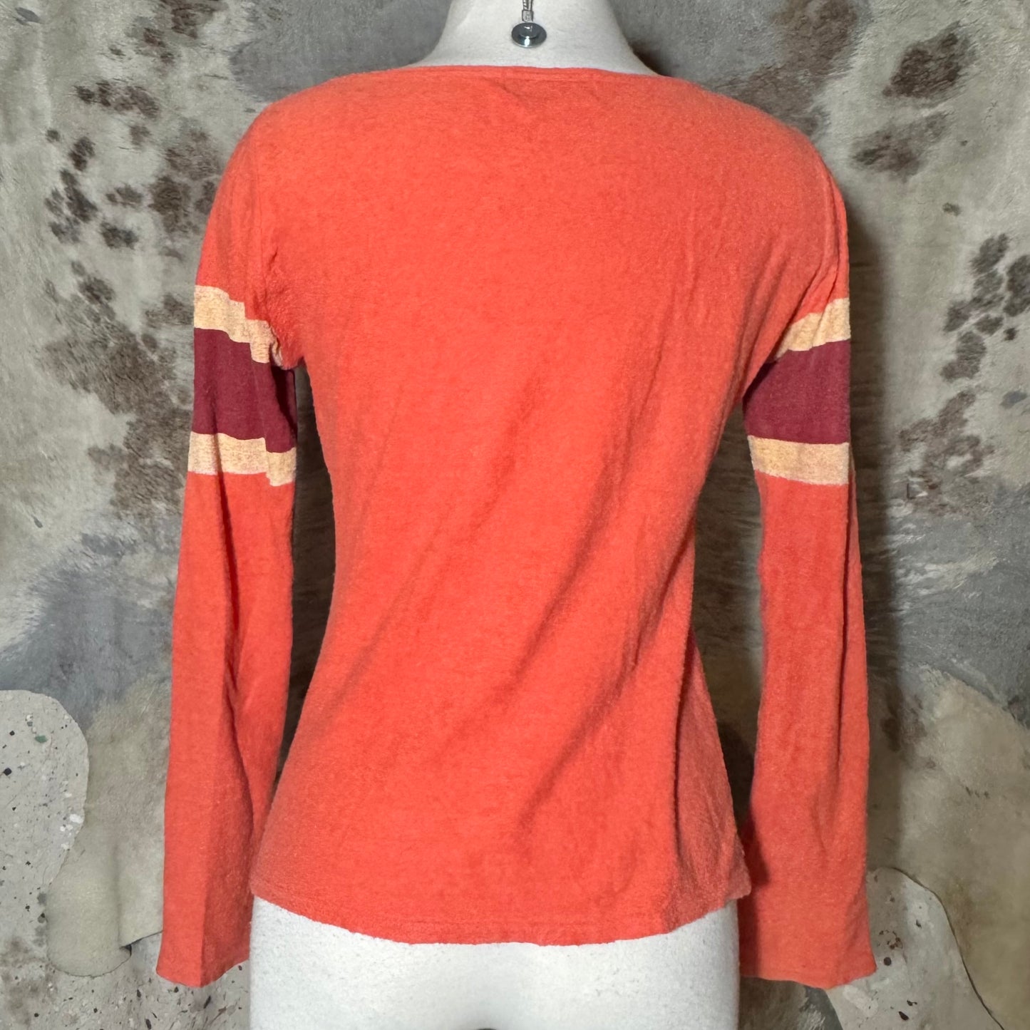 90s HYSTERIC GLAMOUR LONG SLEEVE ORANGE TERRY JERSEY TEE