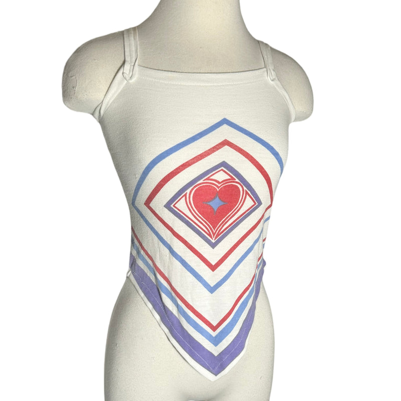 1970s Heart Chevron Tank