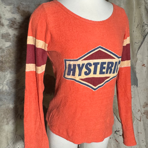 90s HYSTERIC GLAMOUR LONG SLEEVE ORANGE TERRY JERSEY TEE