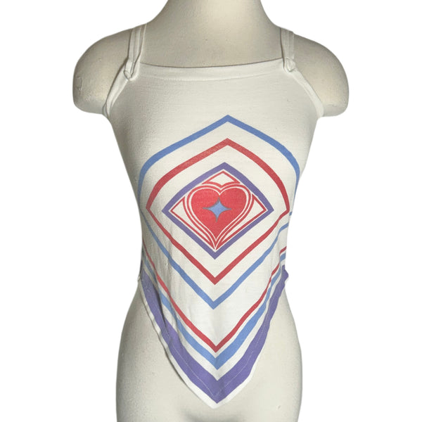 1970s Heart Chevron Tank