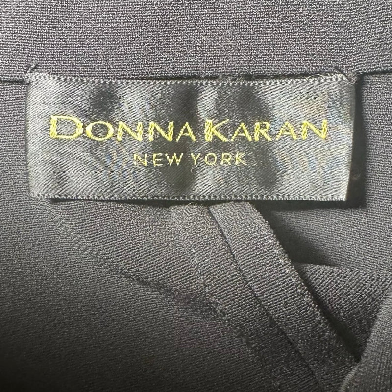 1990s DONNA KARAN SILK RUCHED DOUBLE BREASTED BLAZER