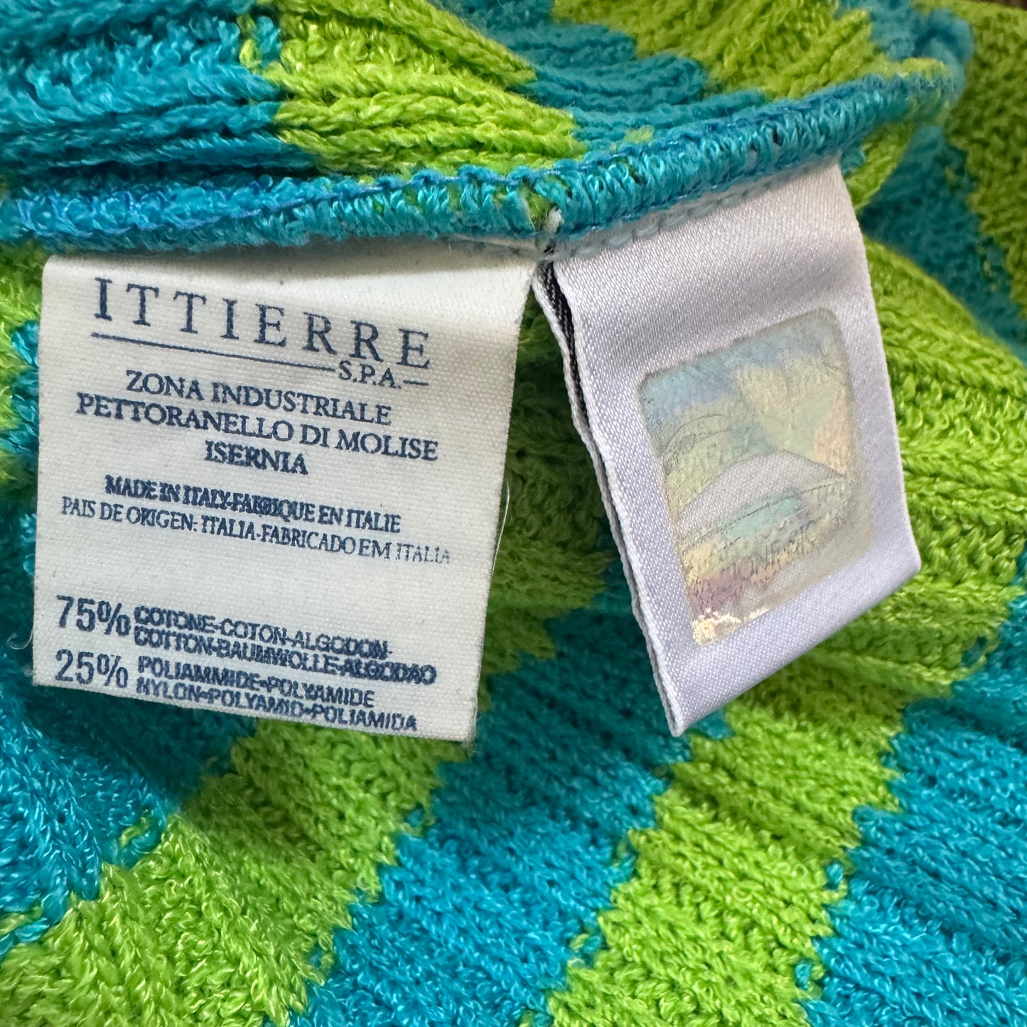 90s VERSACE JEANS COUTURE BLUE GREEN STRIPE KNIT TANK XS