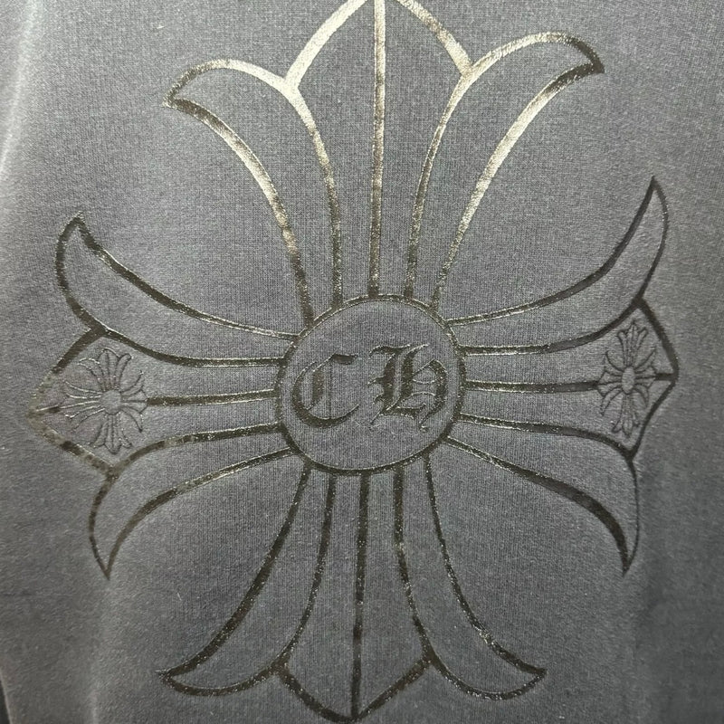 CHROME HEARTS THERMAL LINED ZIP HOODIE BLACK CH FLEUR PRINT