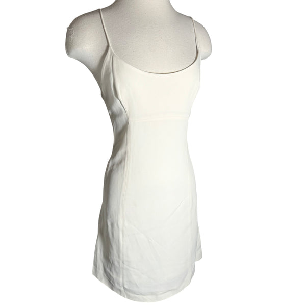 PLEIN SUD WHITE SPAGHETTI STRAP DRESS