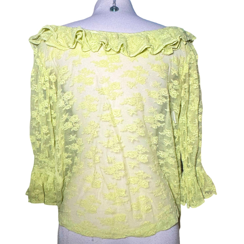 80s BETSY JOHNSON PUNK LABEL LACE FRILL BABY DOLL CARDIGAN