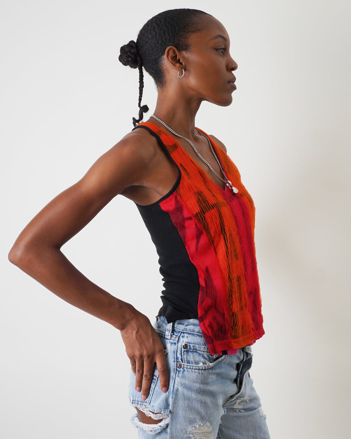Custo Barcelona Double Knit Letter Tank