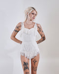 1940s velvet Fringe one piece Showgirl / dance costume
